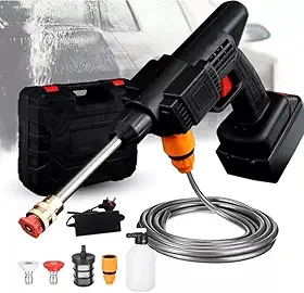 Lavadora de Alta Pressão Portátil Recarregável – Sem Fio, Bivolt – Vap Multiuso para Carros, Calçadas, Jardim e Limpeza Externa com Jato Forte e Alta Mobilidade
