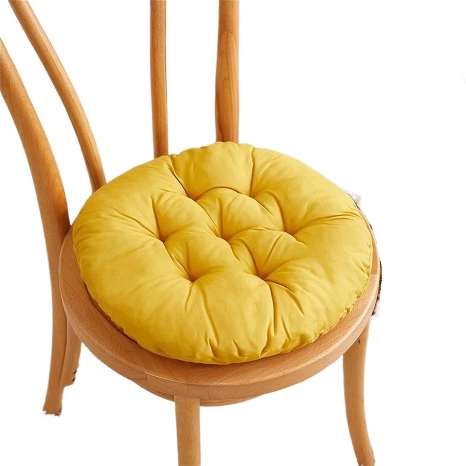 MTKSFDC Garden Seat Cushions Non-slip Thicken Household Dining Chair Cushion Nap Pad Round Winter Warmth 40CM(Yellow)