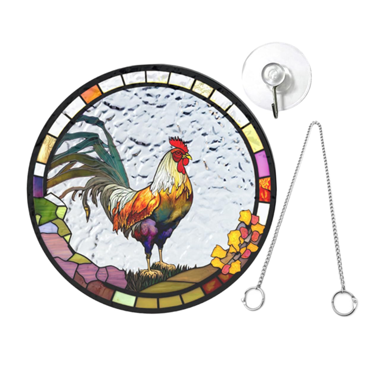 Pendentif coq teinté acrylique iplusmile ornement suspendu pour décoration murale intérieure