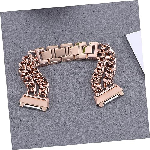Mikikit Zinc alloy strap solid wristband intelligent ion denim chain watch strap stainless steel chain3