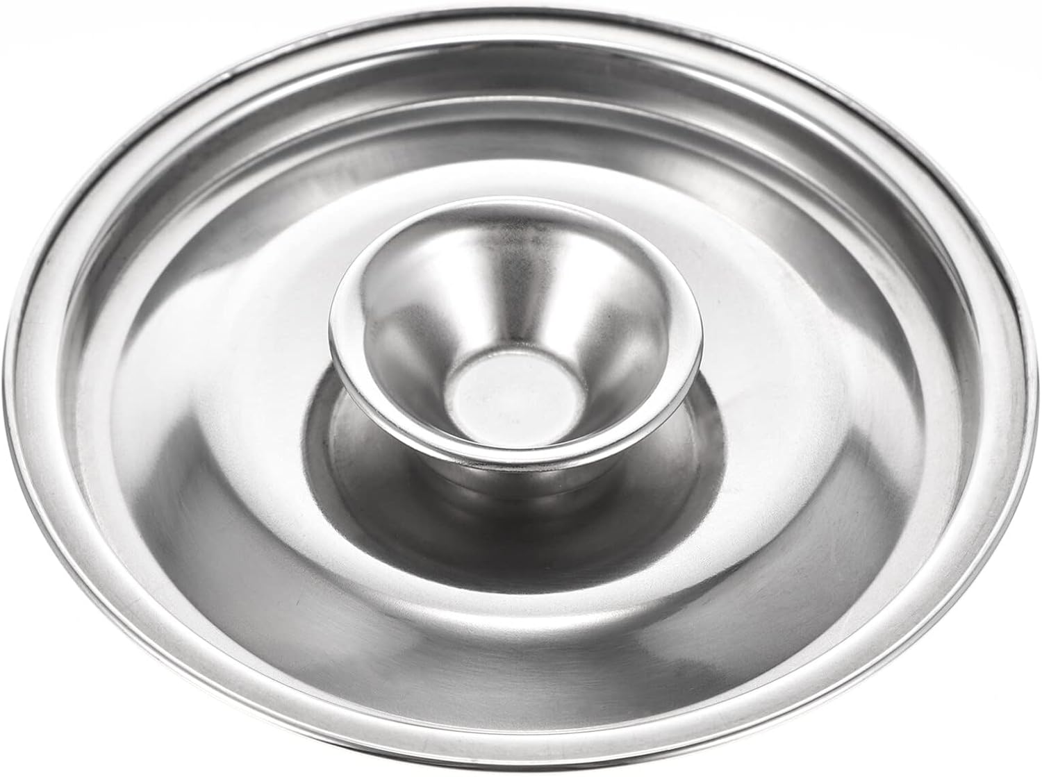 DOITOOL Milk Pot Lid Stainless Steel Cover Bowl- 3.9in Universal Lid for Pots Small- Mini Pan Bowl Covers Reusable with Handle in Ring for and Pans Mini Cooking Cover