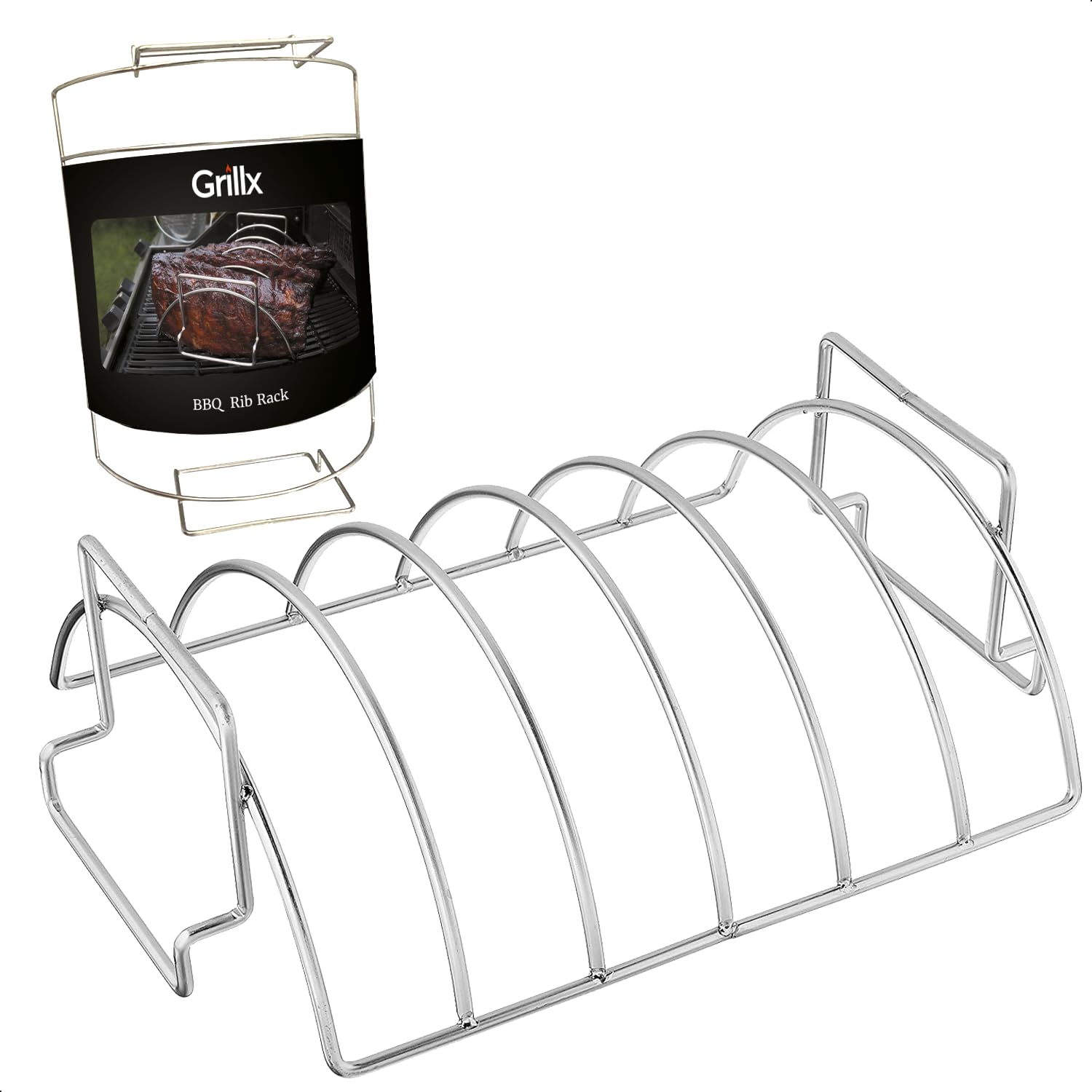 Étagère pour barbecue Kamado GrillX et support rack à côtes de porc