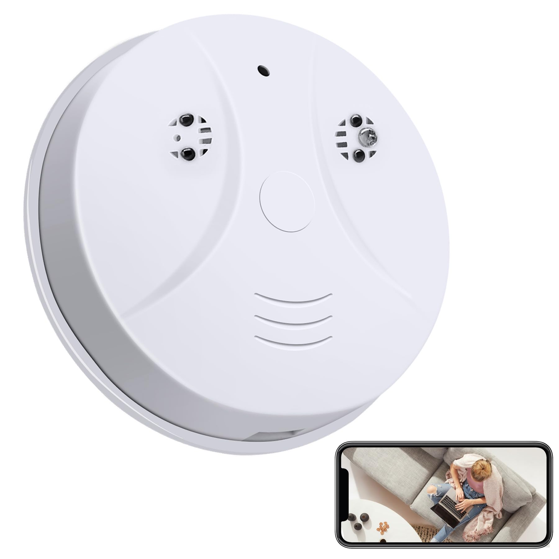 sakalaka Mini caméra WiFi, HD 1080P Caméra vidéo de sécurité avec vision nocturne, détection de mouvement, enregistrement en boucle et vue à distance – Application compatible pour la maison et le