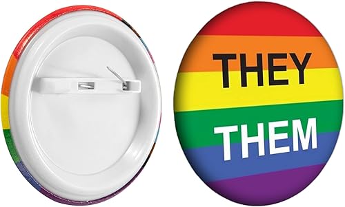 Miniatura 2 de Pin de botón redondo y pronombre del orgullo gay perfecto para accesorios LGBTQ, cosas gay, desfiles del orgullo, eventos LGBTQ, mes del orgullo,