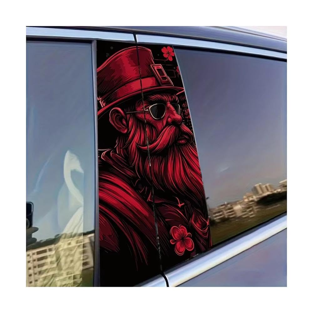 Autocollant de pilier central de voiture : film de protection brillant anti-rayures 2 pièces