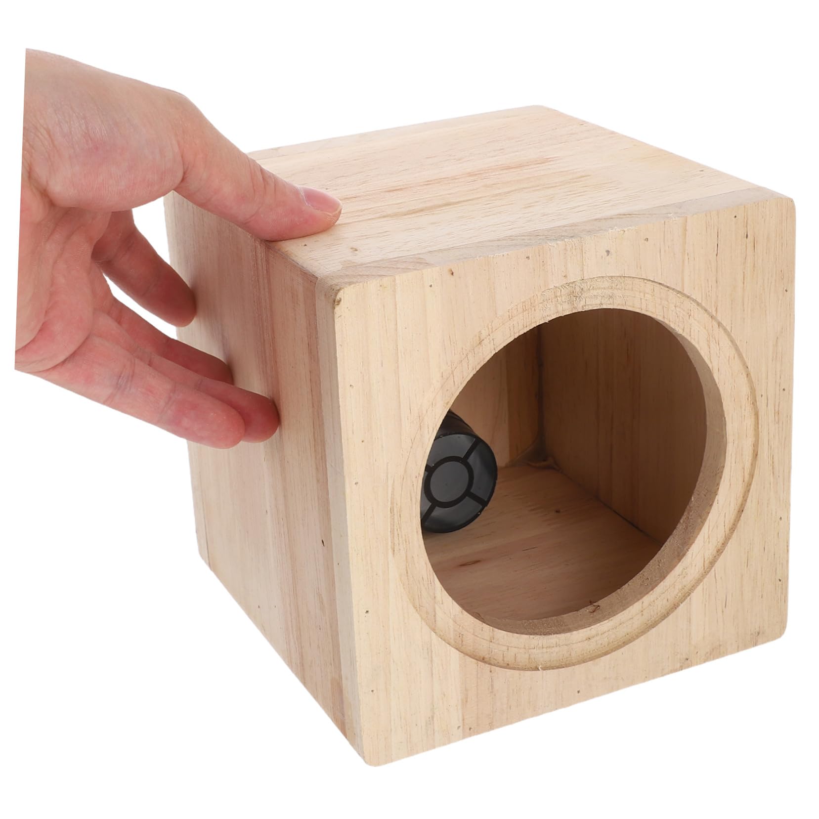 Cabilock Caja de Altavoz de Madera para Viajes Largos y Desplazamientos Diarios Beige de 4 Pulgadas Estructura Resistente Que Minimiza Vibraciones y Fácil Instalación para Coche