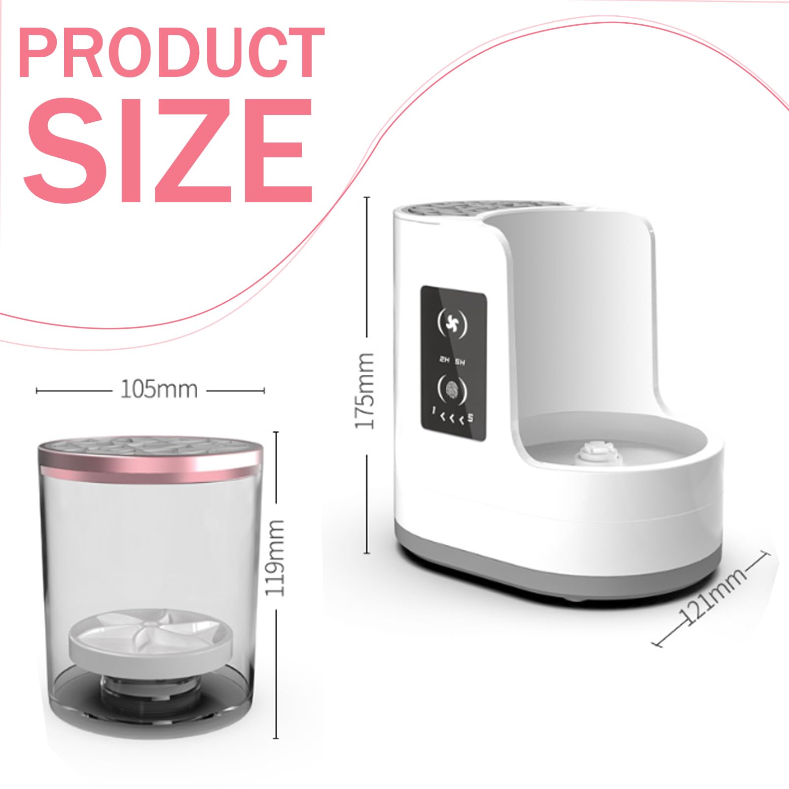 Nettoyeur et séchoir électrique pour pinceaux de maquillage : nettoyeur de pinceaux de maquillage multifonction avec fonction de lavage et de séchage à l'air programmée, pour tous les types de