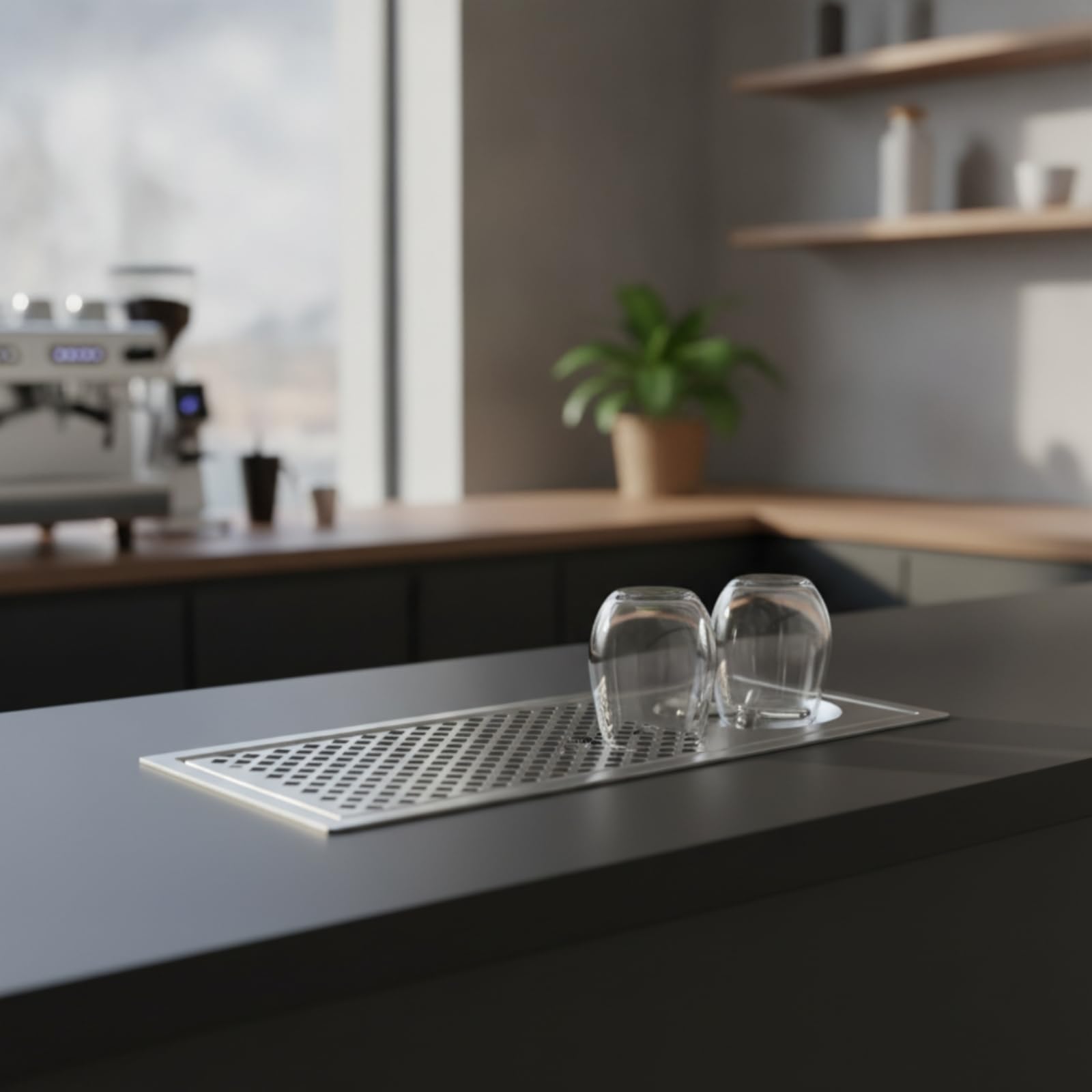 KESOTO Lavabicchieri in Acciaio Inox 304 Lavello Integrato Rondella Tazza Lavapiatti con Getto Potente Drenaggio Rapido Pannello Rimovibile Spazio Ridotto Adatto per Bar Ristorante Cucina Domestica