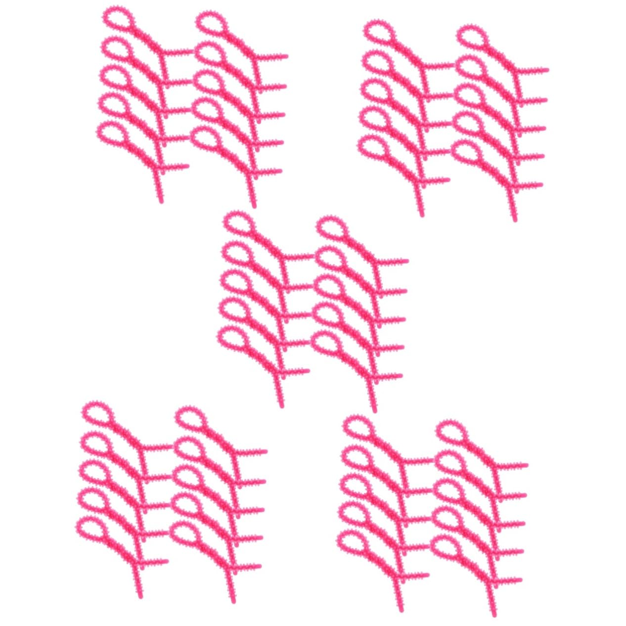 WOONEKY 50 Piezas Bigudíes de Silicona para Rizar Cabello Herramientas de Estilismo de Pelo Rizadores de para Cabello Pequeño Color Rosa