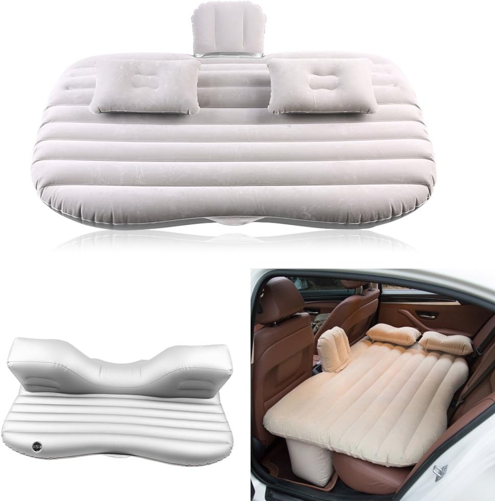 Matelas Gonflable Double électrique Pour SUV/camping-car - 185x140cm - épais - Gris - Avec Pompe Et Accessoires
