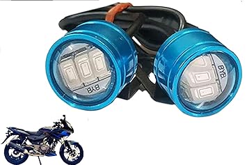 Blue colour 6 Led Strobe Light for Bike | Warning Emergency Police Light | Motorcycle Strobe Light | Compatible with Bajaj Pulsar 220