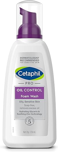 Cetaphil PRO Oil Control Foam Face Wash for Acne & Oily Prone Skin 236ml