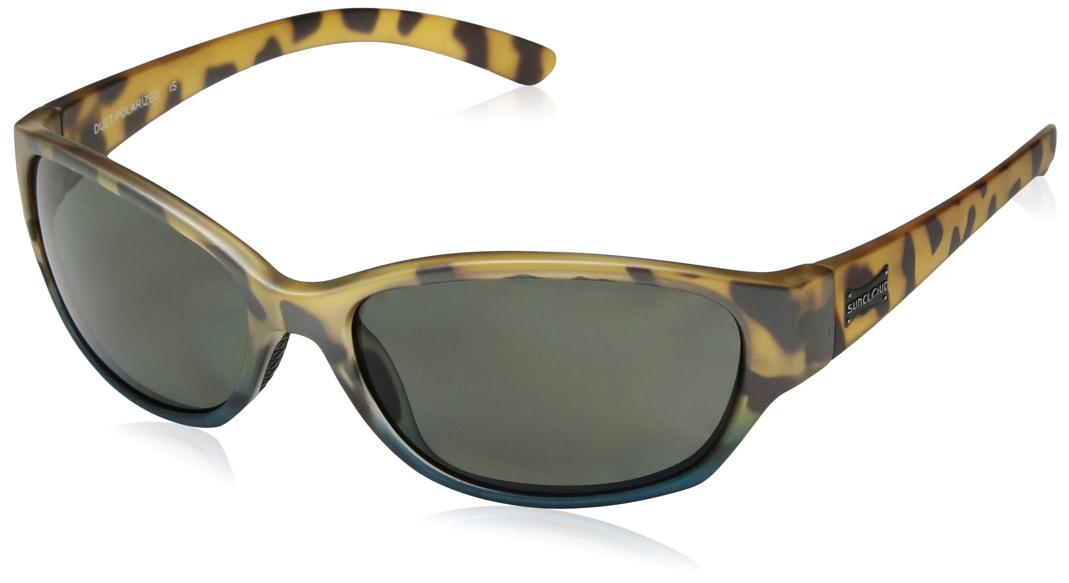 Suncloud Duet Polarized Sunglasses, Matte Tortoise Blue Fade, Gray