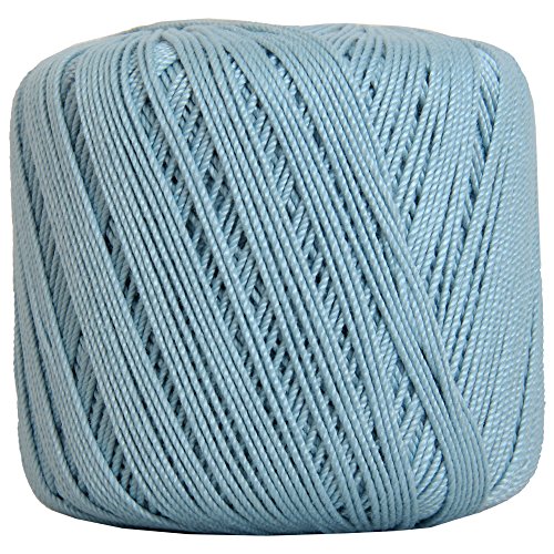 Image of ThreadArt 100% Cotton Crochet Thread Size 3, Light Blue 19 | Soft pure cotton crochet thread for lace, doilies, amigurumi and crafts. Smooth finish with crisp stitch definition.