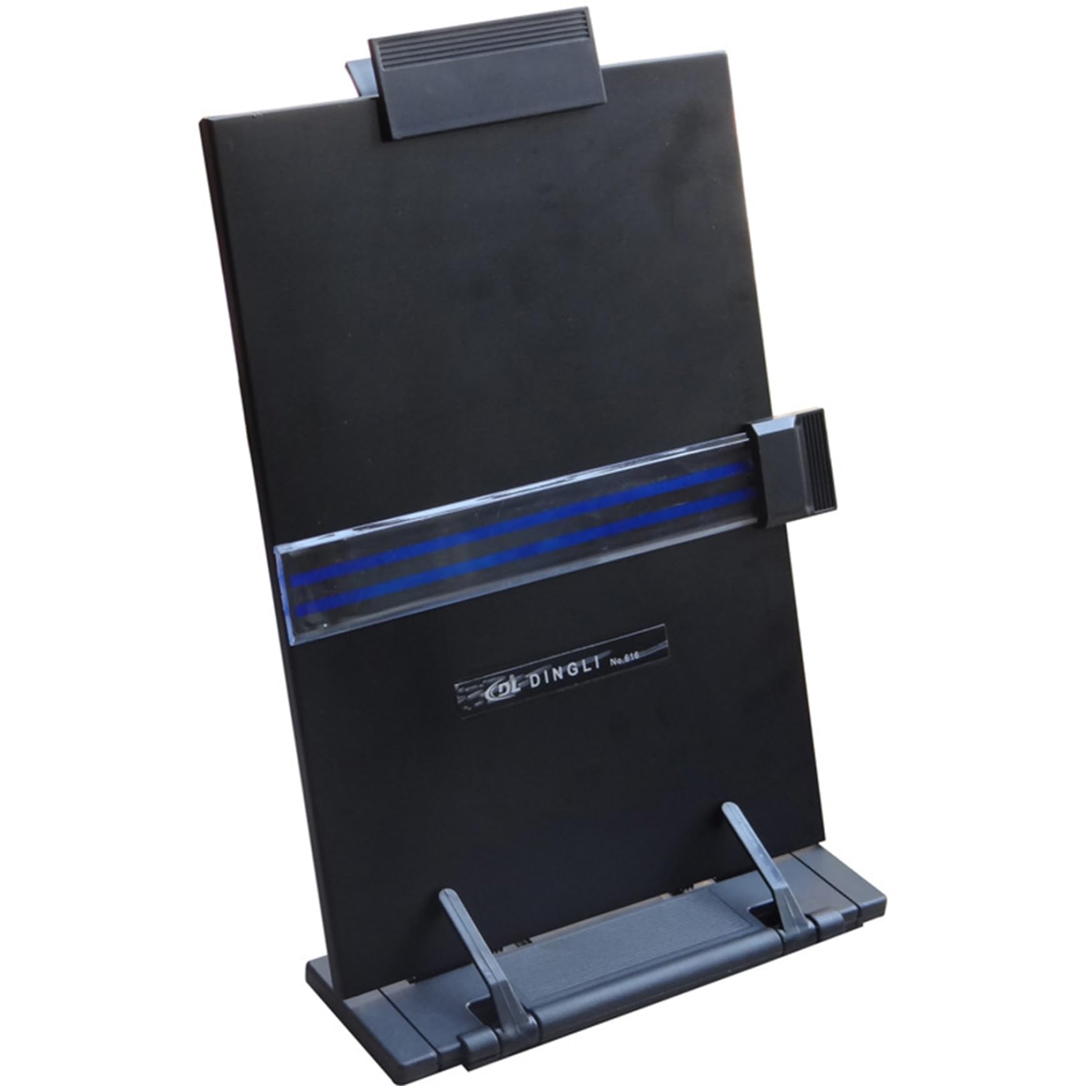 Document Holder 9x12 Inch Plastic Paper Holder with 7 Adjustable Angle & Reading Aid Stable Sleek Strain Relief Paper Stand for Desk When Typing,