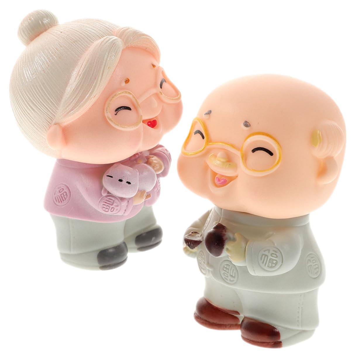 Cabilock 10 Pièces décoration de gâteau d'anniversaire décoration de Mariage décorations de Mariage vyndil Home Decor Ornement de Figurines de Couple de Personnes âgées Aimer la Statue âgée