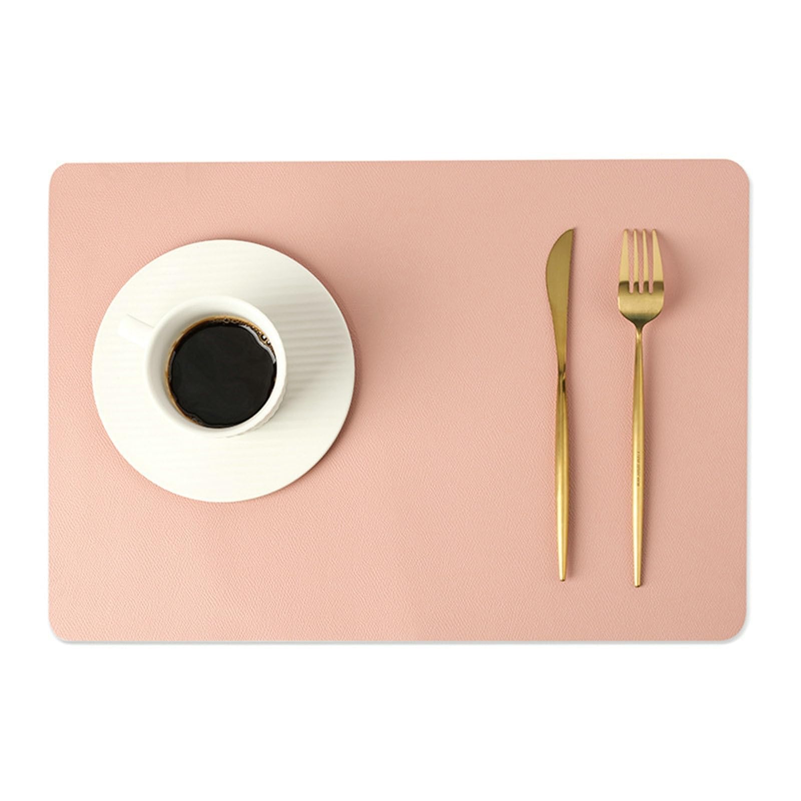Set de table rectangulaire PVC imperméable Beydodo rose anti-tache