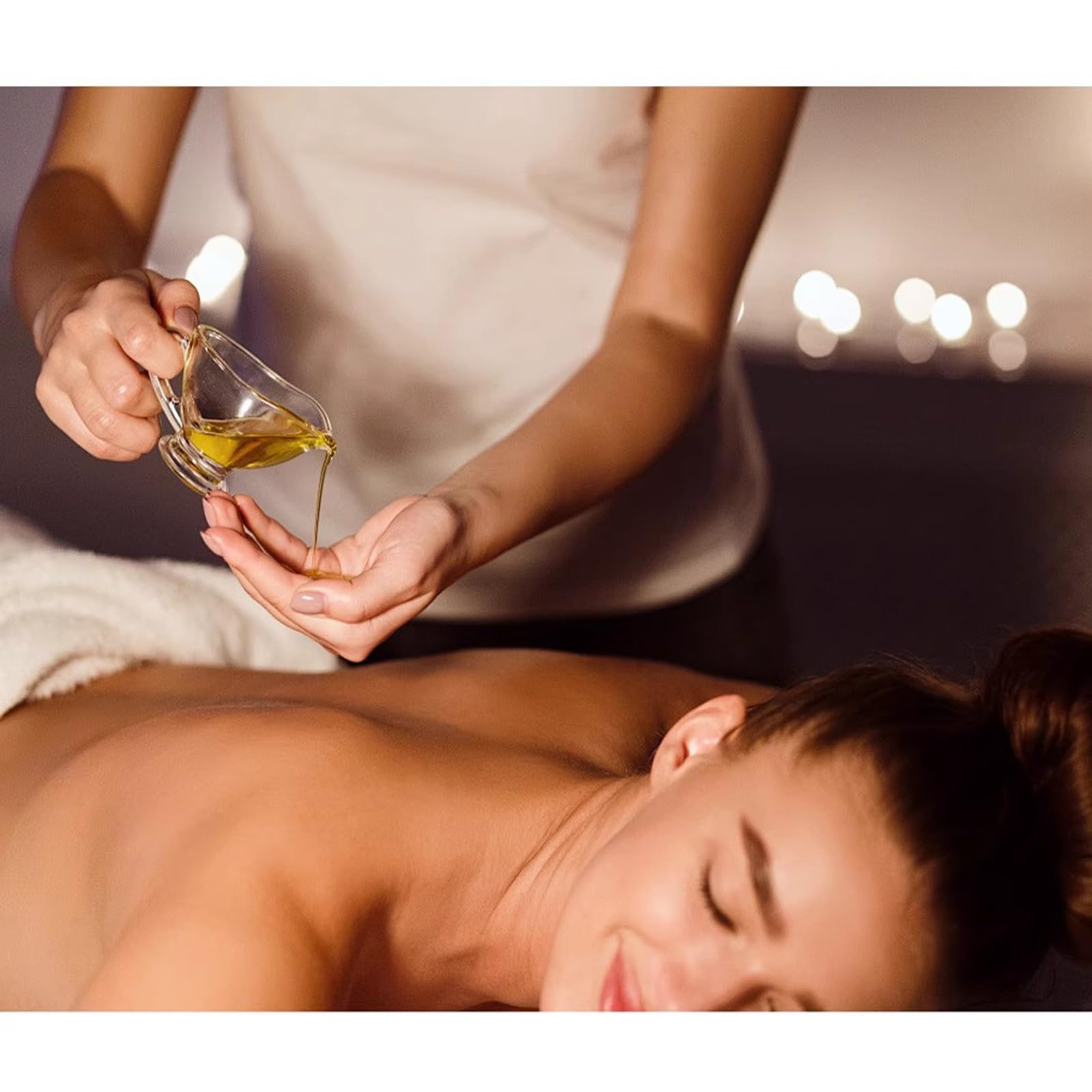 Riscaldatore elettrico per olio da massaggio, scalda-lozione portatile con bottiglie di olio per spa, salone e uso domestico