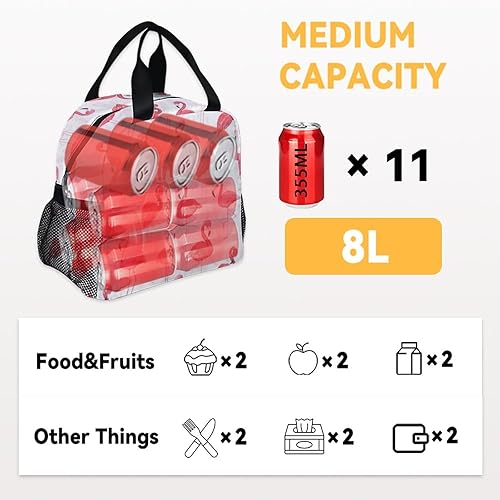 Miniatura 4 de Lonchera de flamenco con nombre personalizado para niñas, pequeñas bolsas de almuerzo personalizadas, aisladas, bonita lonchera reutilizable para