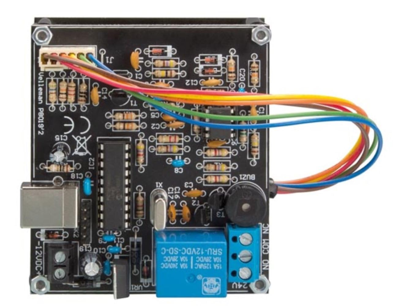 Whadda Kit di saldatura, fai da te, lettore di tessere di prossimità con interfaccia USB, programmabile fino a 250 badge, RFID