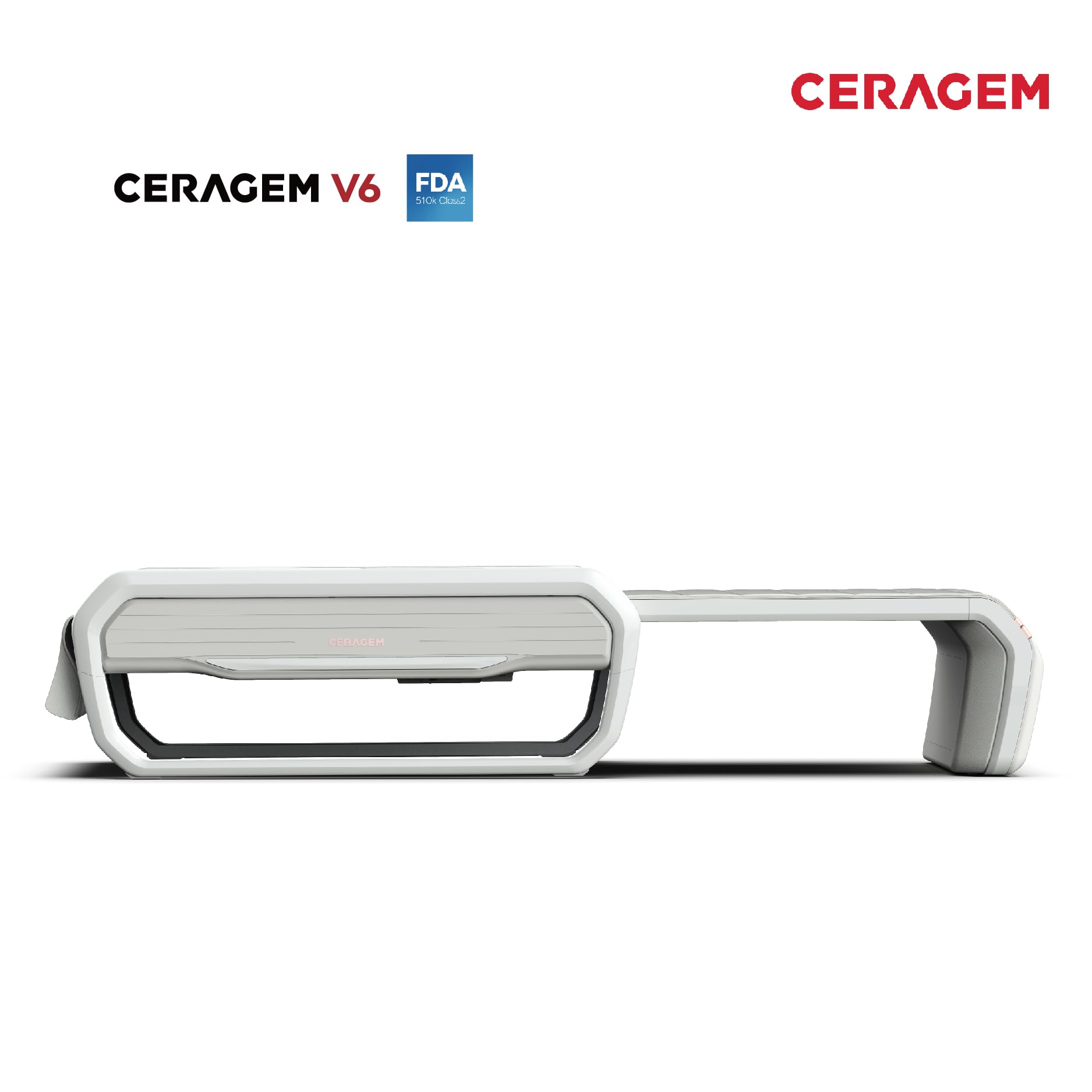 CERAGEM V6, Therapeutic Thermal Massager @Home, Spinal Care Management, FDA Cleared Class II Medical Device, Patented Spinal Scan Technology Customized Massage (White)