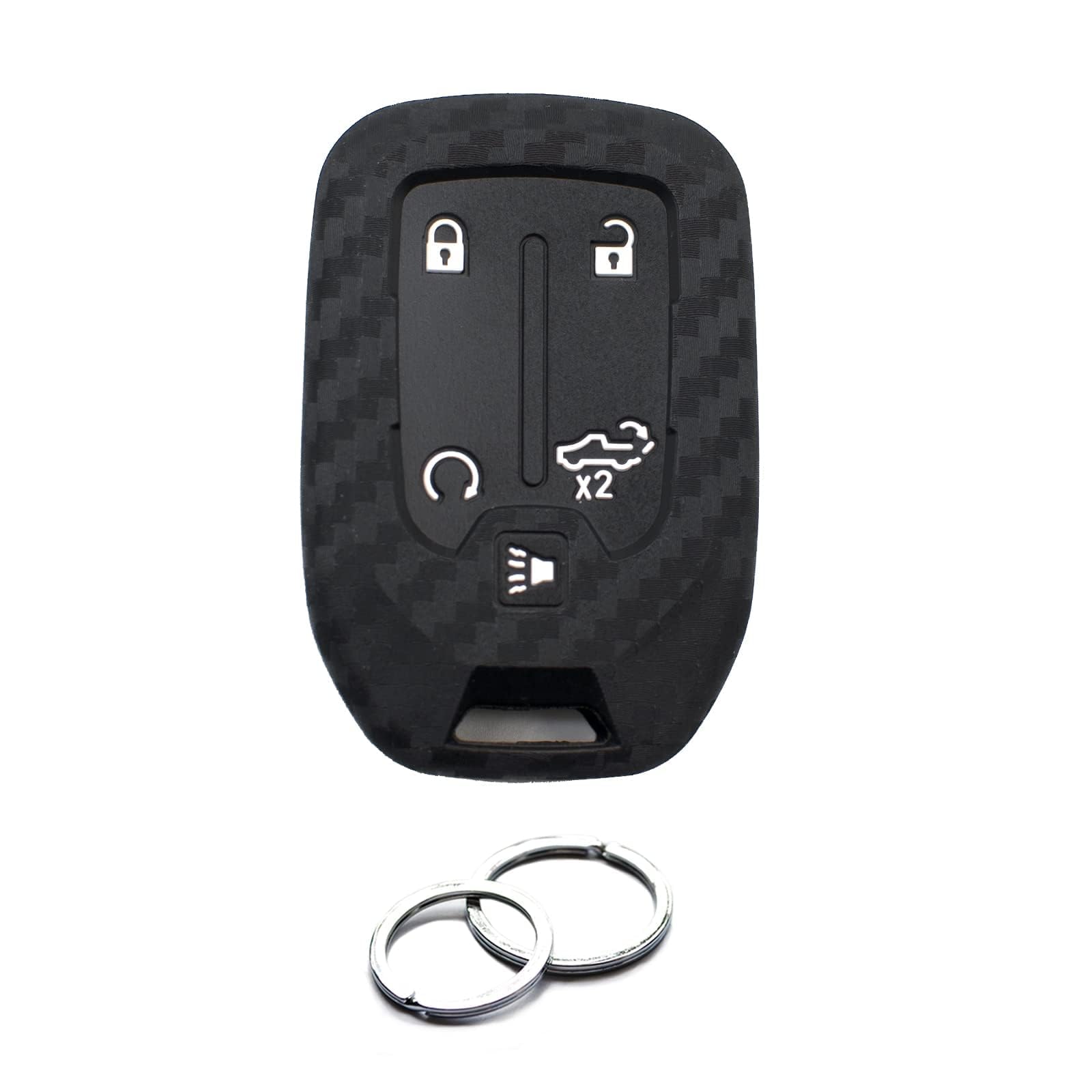 INFIPAR 1PCS Compatible with Chevy Chevrolet Silverado GMC Sierra 1500 2500 HD 3500 HD 1500 Limited Silicone Key Fob Case Cover Protector, Truck