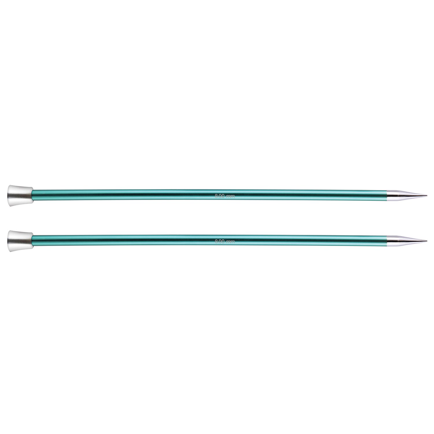 KnitPro Zing: Knitting Pins: Single Ended: 25cm x 8.00mm, Aluminium, Multi-Colour, 8mm