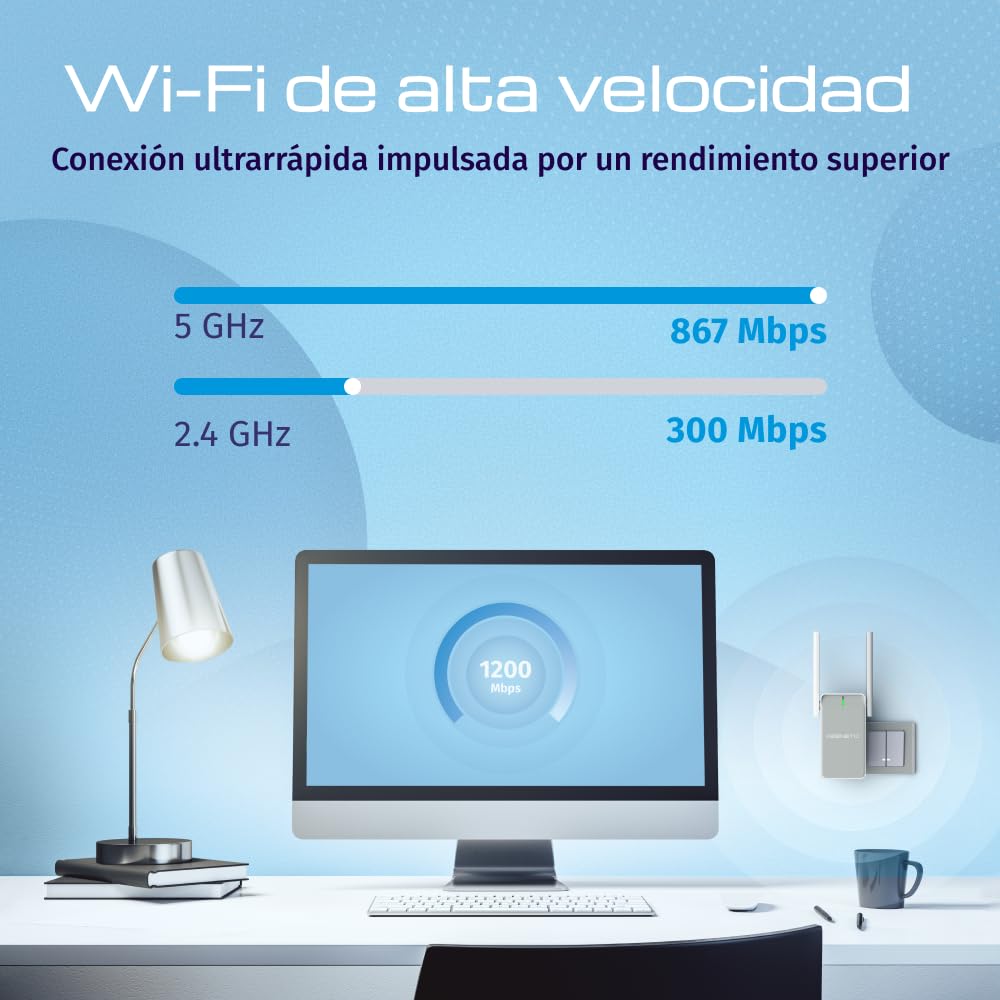 Keenetic Buddy 5 Amplificador de Cobertura Wi-Fi 5 con Malla AC1200 con Puerto Ethernet
