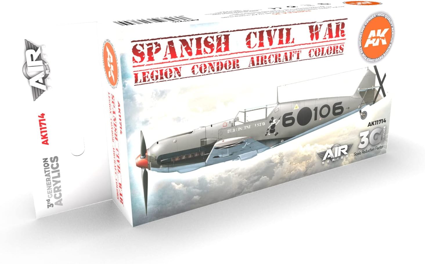 AK Acrylics 3Gen Aircraft Set AK11714 Spanish Civil War. Legion Condor Aircraft Set 3G (6x17ml)