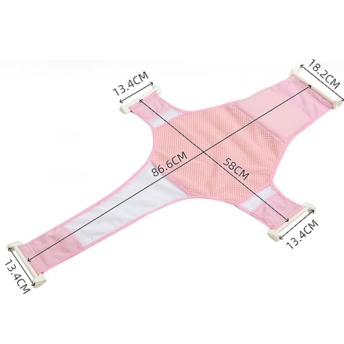 Miniatura 2 de Cojín de red de apoyo universal para bebé, asiento para recién nacido, cama de baño en forma de cruz, ajustable, desmontable, antideslizante, cojín