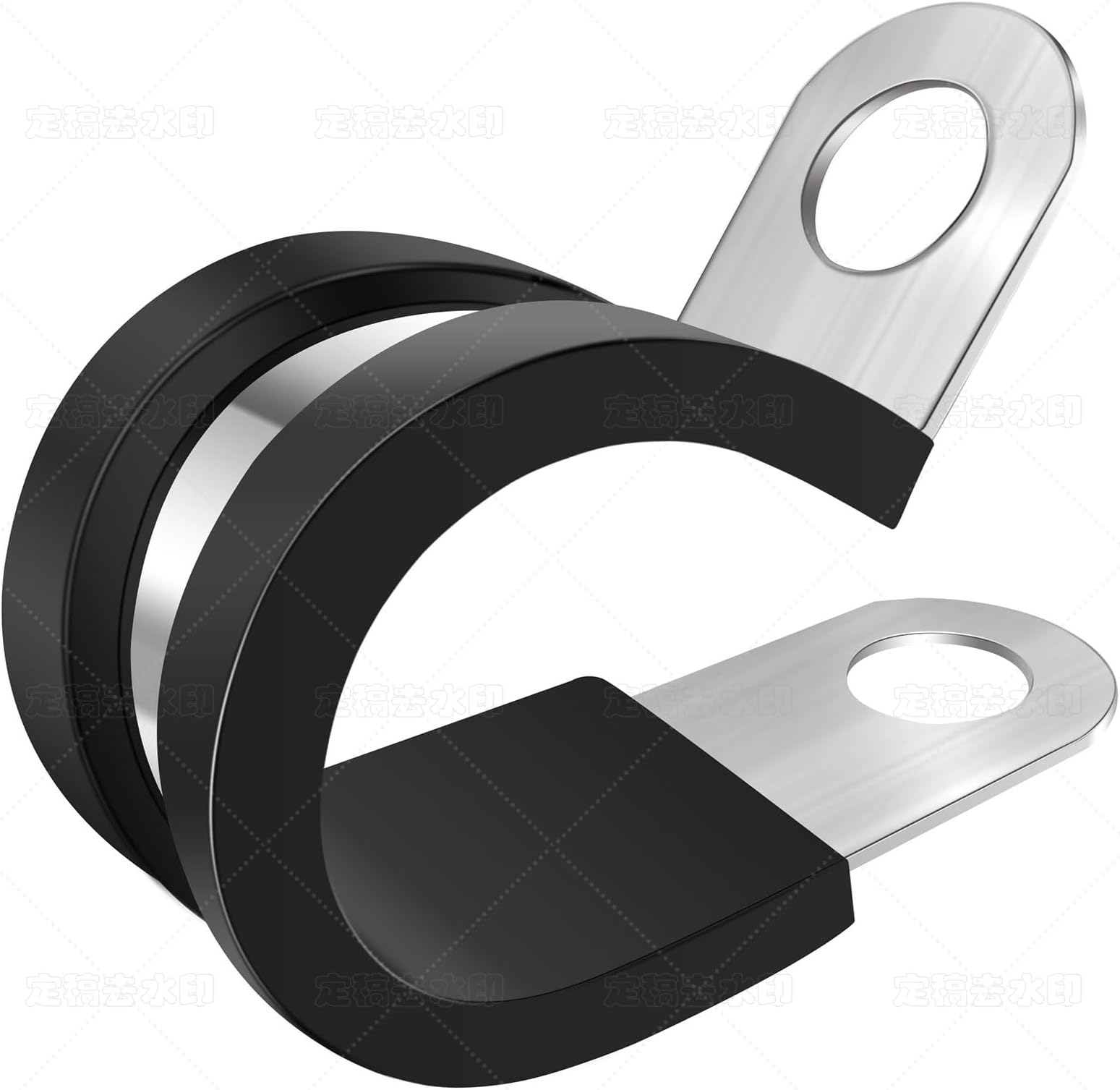 20 Pack 1/2 Inch Pipe Clamps - Professional 304 Stainless Steel Cable Clamps, Rubber Insulated Cinch Clamps for Plumbing, Industrial, and Furniture Installation