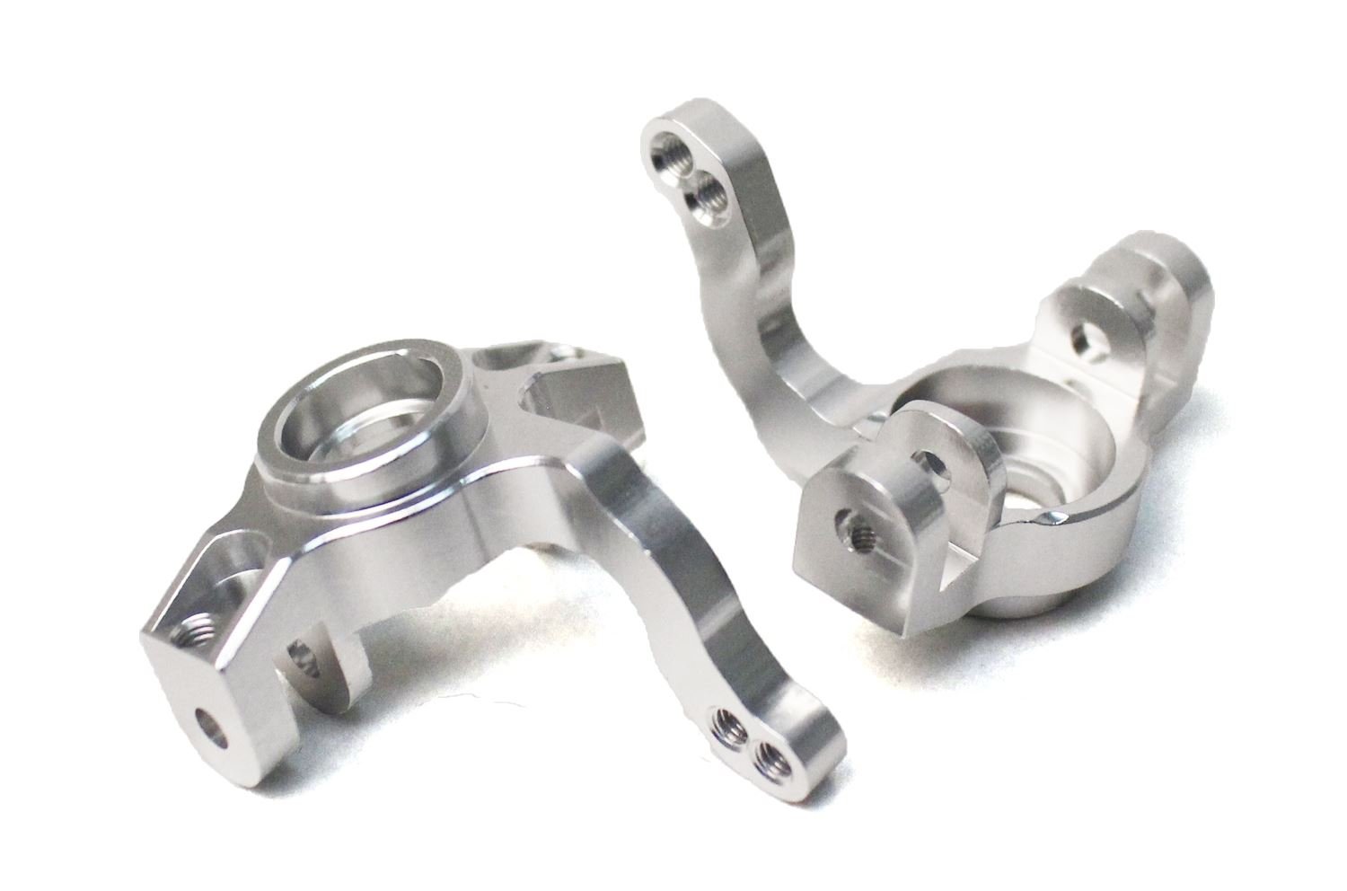 Racers Edge1860S 1/10 Yeti Aluminum Front Steering Knuckles (Pair) -Silver