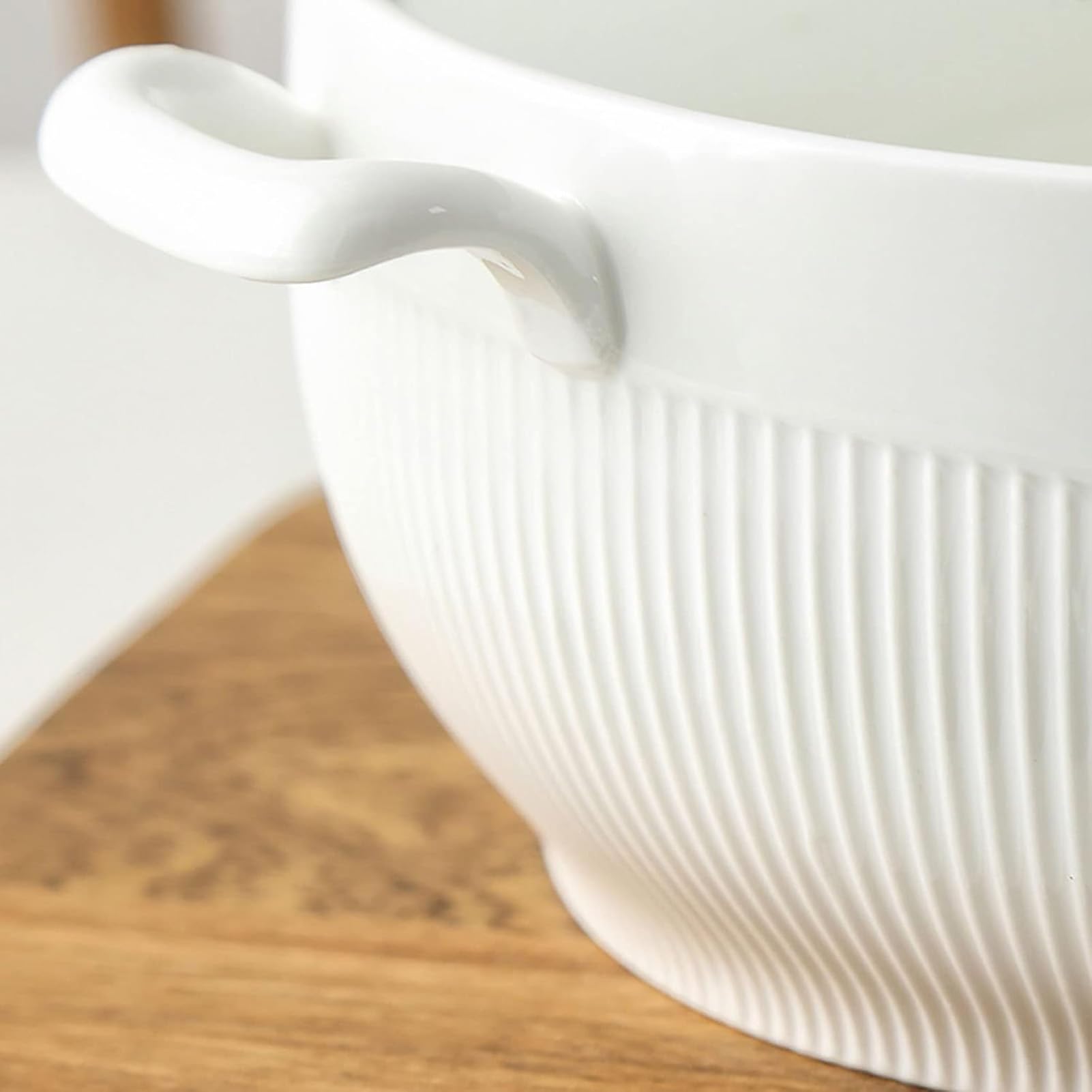 Vnook Marmite à soupe en céramique blanche, grande soupière avec couvercle en verre et louche, bol à soupe avec couvercle en diamant, marmite à soupe décorative for restaurant et maison(1500ml)