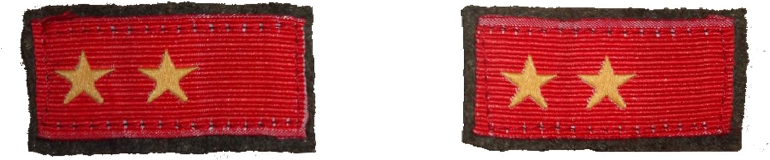 warreplica WWII Japanese Army Sergeant Major Rank Collar Tabs - Authentic IJA Imperial Military Insignia Reproduction Pair