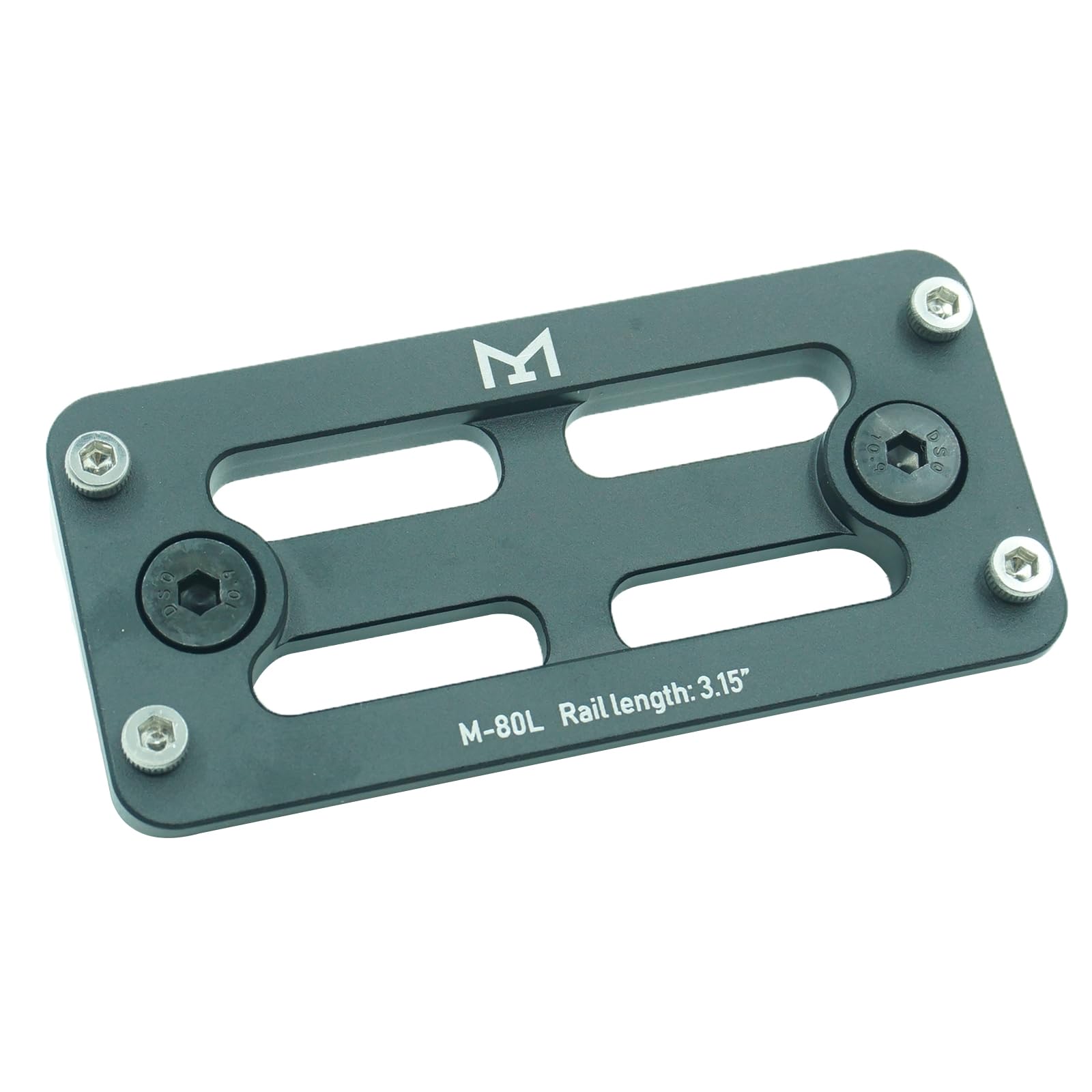 LYHgogo AR Mlok Arca Rail Tripod Ball Head Mount Adapter - Bog Tripod Ballhead Quick Release Plate,Compatiable RRS Dovetail, 2 Mlok Slot Interface