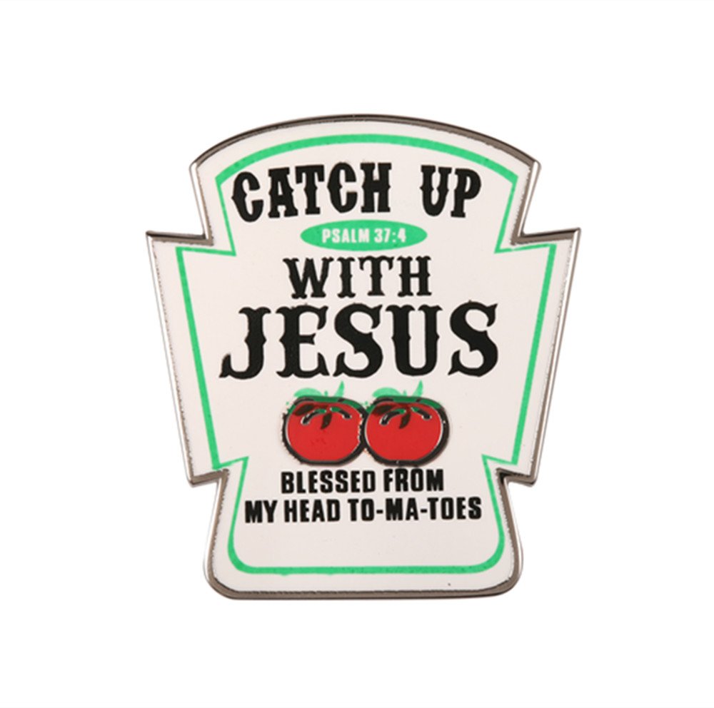 GuDeKeCatch Up with Jesus Christian Lapel Pins