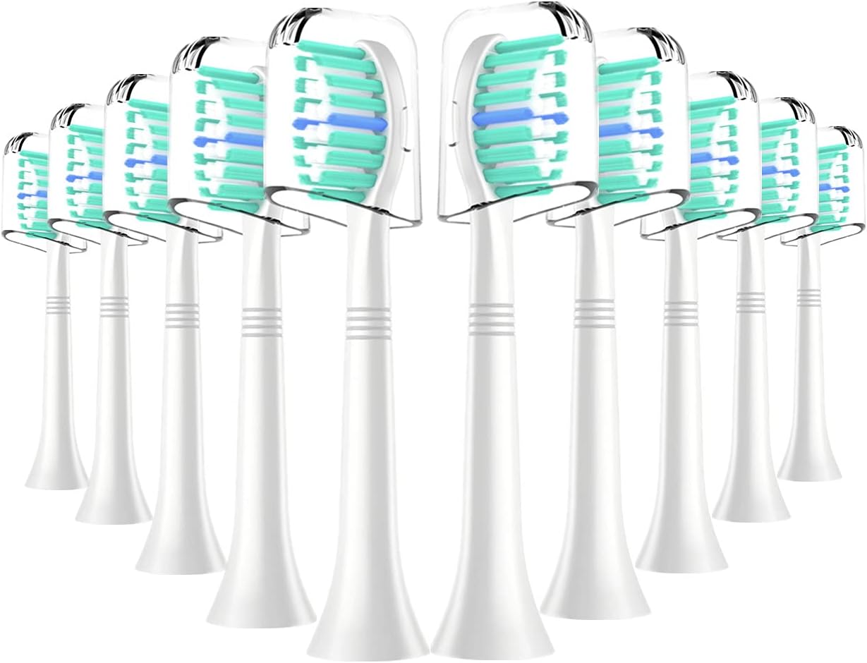 Replacement Toothbrush Heads Compatible with Philips Sonicare,10 Pack Electric Brush Heads ProResults for FlexCare/HealthyWhite&More