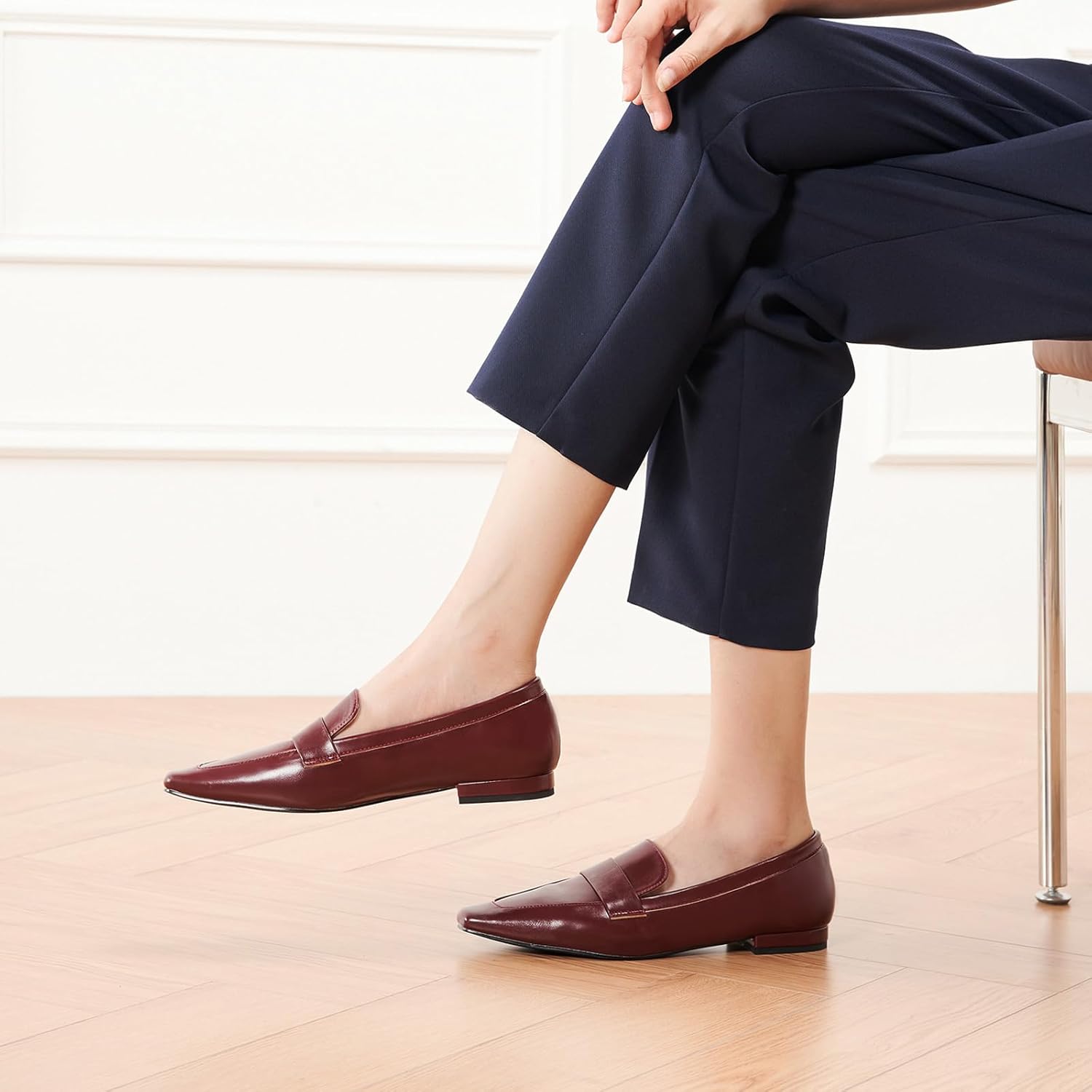 C.Paravano Women's Loafer Flat Loafers for Women Slip-on Flats Shoes Business Casual Shoe Slip-on Penny Loafers for Women - Image 3