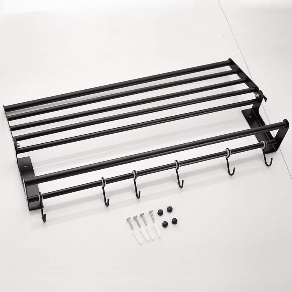 Toallero, Estante de Pared para baño, Estante de Almacenamiento para Cocina con Gancho, Estante para Barra de Ducha, cocina/40 cm