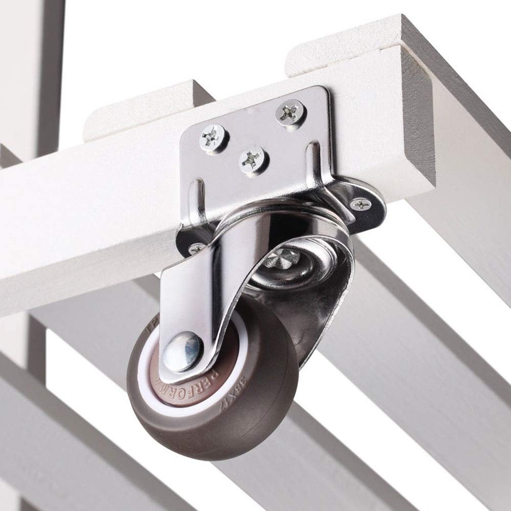 Lot De 4 Roulettes Pivotantes En Forme De L à Montage Latéral De 5,1 Cm