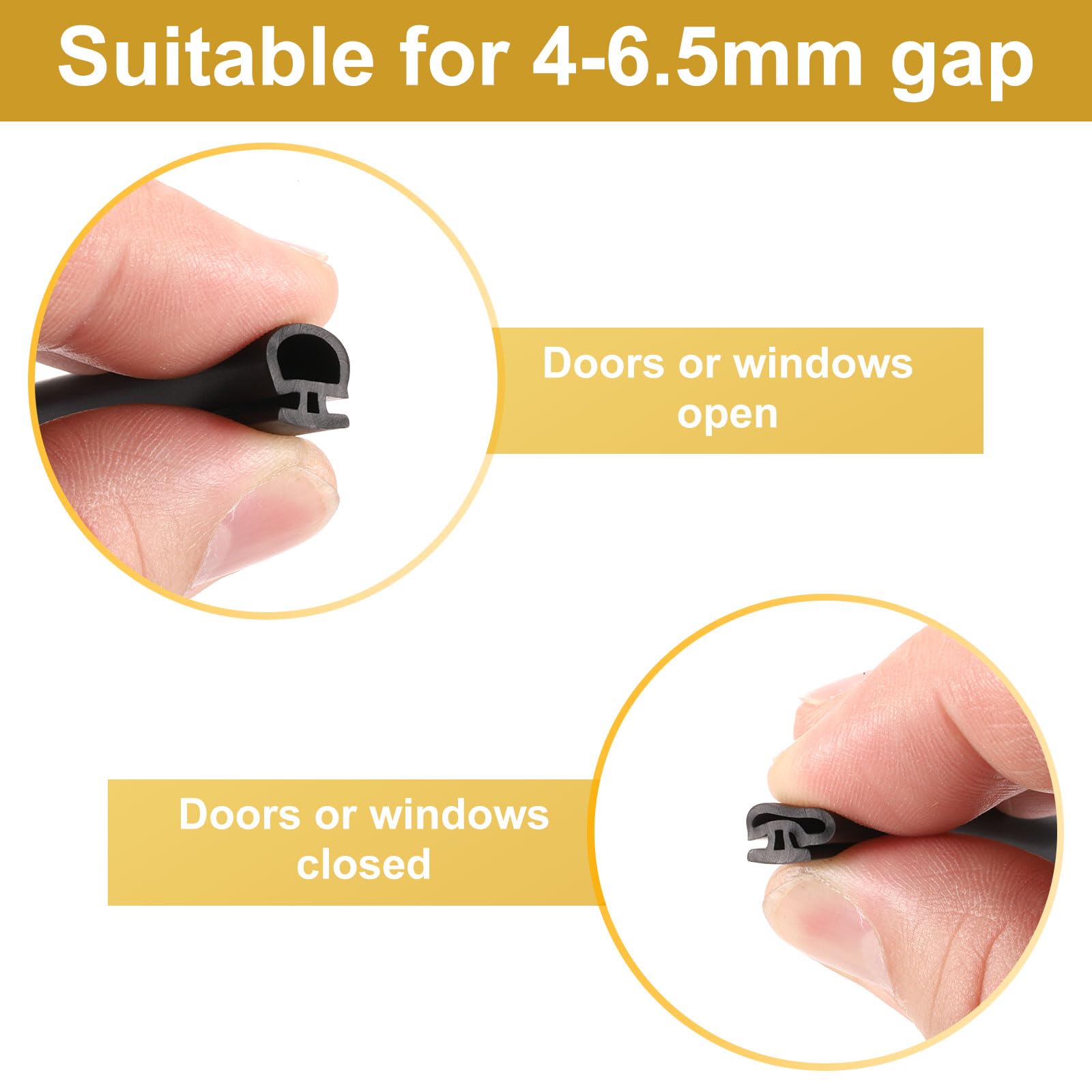 PATIKIL Window Weather Stripping Door Seal - Image 4