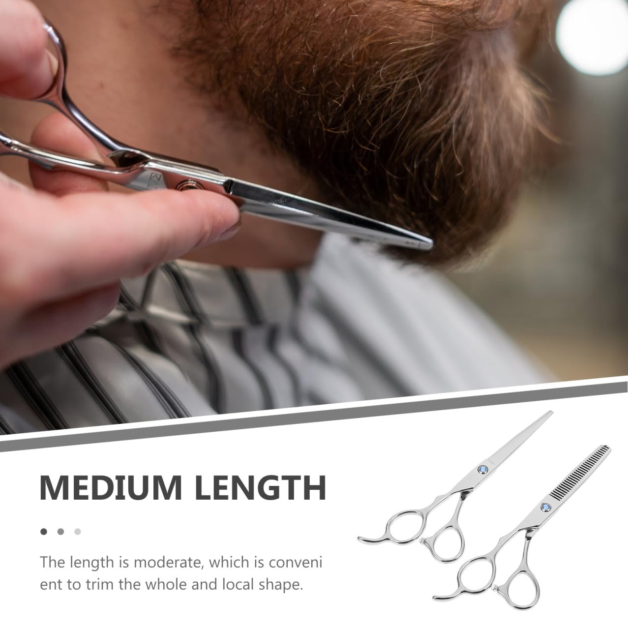 Ciseaux de Coiffure pour Gaucher, 2 Pièces, Acier Inoxydable, Design Ergonomique, Coupe Nette, pour Usage Professionnel et Amateur
