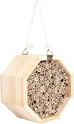 Casa de Abelha de Madeira para Insetos, Caixa de Nidificação, Hotel, Decoração de Jardim, Madeira, Ecológica