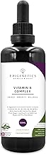 Vitamin B Complex Liquid Drops 50ml | 2 Months Supply, 66 Servings. High Strength Vitamin B12 Methylcobalamin & Adenosylcobalamin, B1, B2, B3, B5, B6 with Choline, Folic Acid | UK Made & Vegan