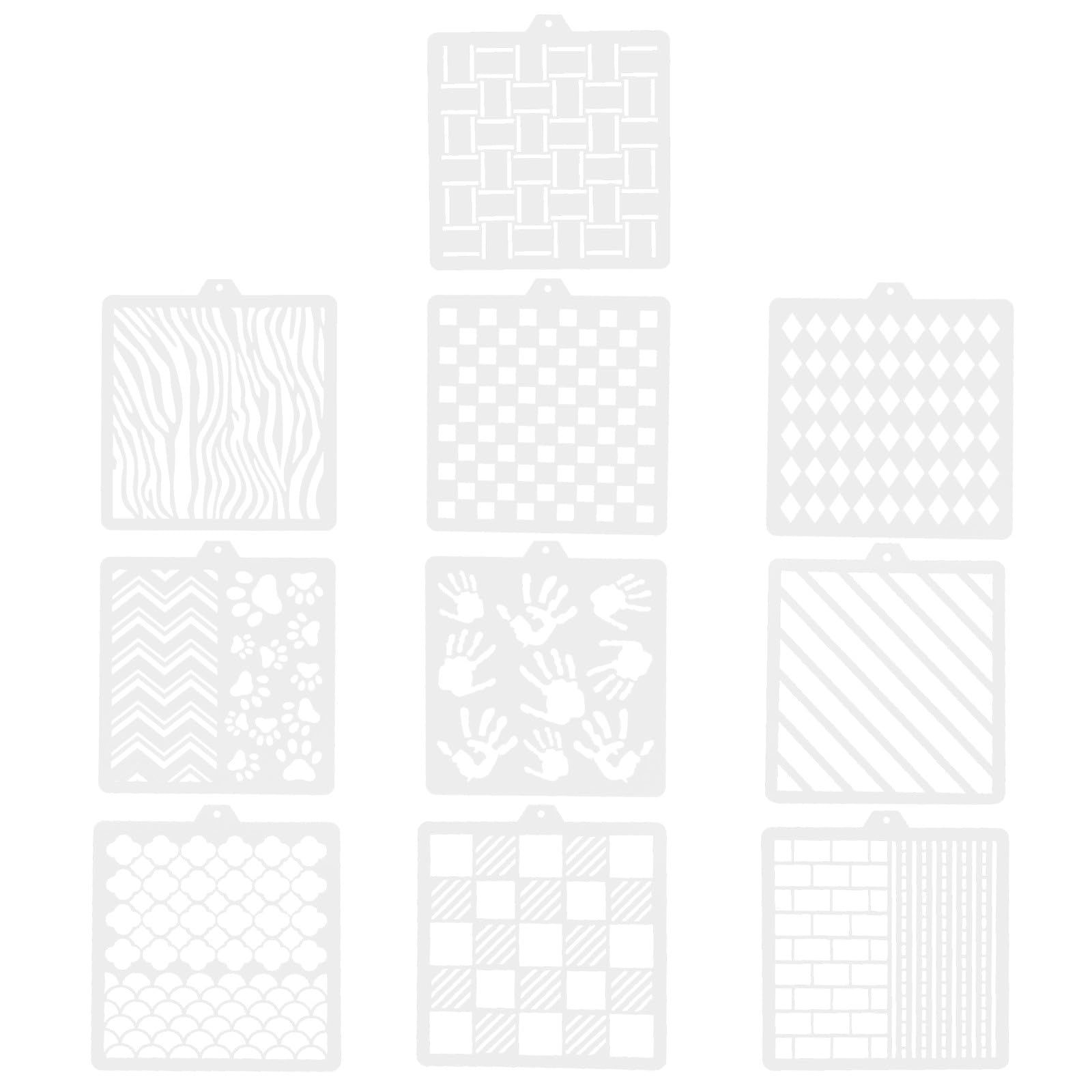 10 plantillas para galletas, plantillas reutilizables para fondant y