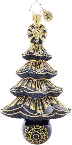 Miniatura 2 de Christopher Radko Adorno decorativo de cristal europeo hecho a mano, árbol Art Deco