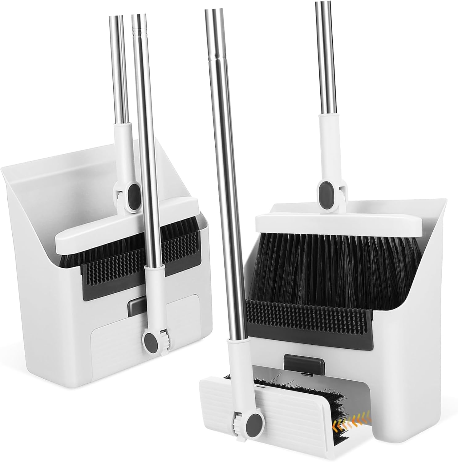 1set Broom Dustpan Set for Home Cleaning Head Sturdy Plastic Space-Saving