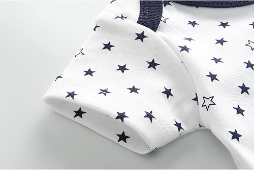 Miniatura 5 de Ropa unisex para bebés, paquete de 5 mamelucos de manga corta y 3 mamelucos con pies para bebé