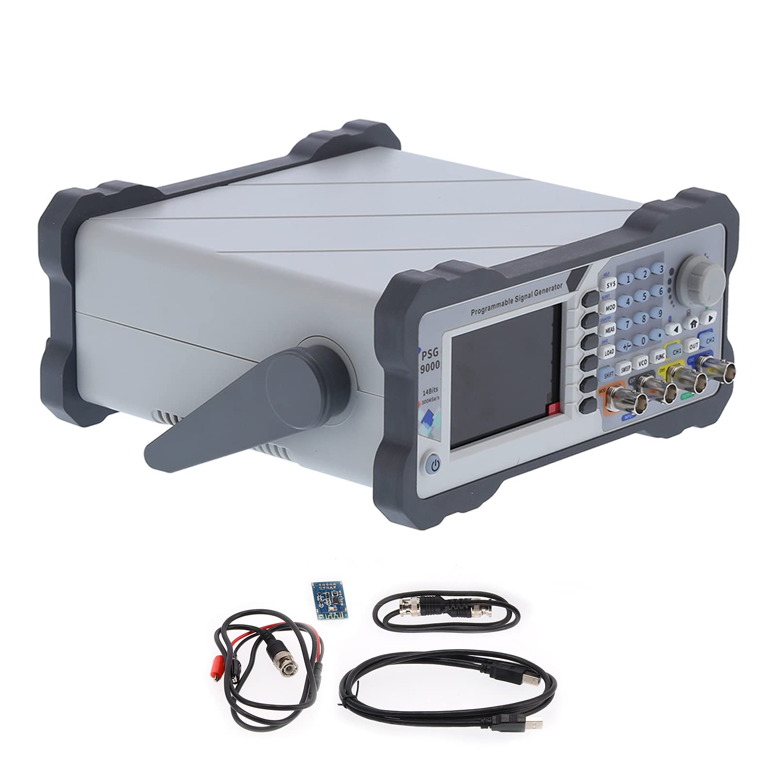 Hyuduo Generador de Señal PSG9060 Generador de Señal con Función ABS DDS 87,5 a 108 MHz Pantalla LED de Doble Canal Modulación FM Salida BNC de 50 Ohmios para Pruebas de Audio Usuarios de
