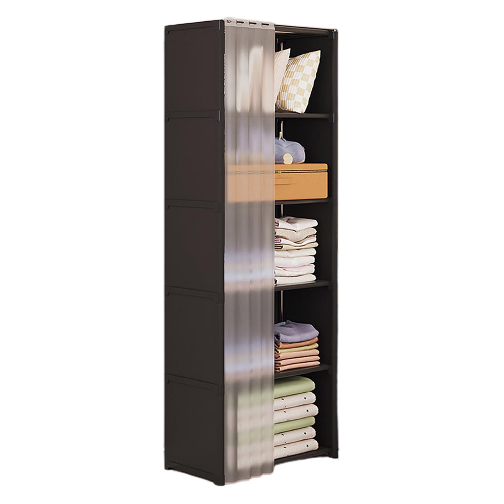Armoire Portable - Étagère À Vêtements | Armoire À Vêtements Tissu Non-tissé | Armoires De Rangement pour Chambre À Coucher | Penderie avec Housse pour Vêtement, Sacs, Chaussures